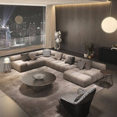 Cozy L-Shape Recliner with soft cushions